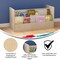 Flash Furniture Bright Beginnings Commercial Grade Modular Double Sided 2 Tier Wooden Classroom Book Display Shelf, Natural MK-KE20772-GG - alternate 9